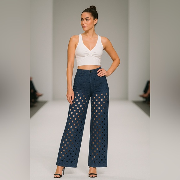 Midnight Glow Cut-Out Pants - Picture 2 of 7